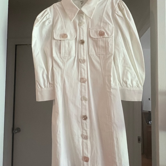 En Saison White/Cream denim dress - Picture 6 of 6